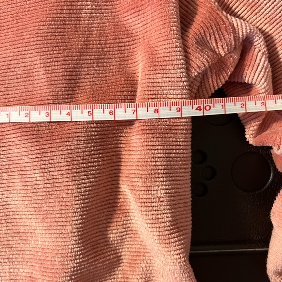 Pink Velvet Mock Neck Long Sleeve Shirt - Picture 8 of 8